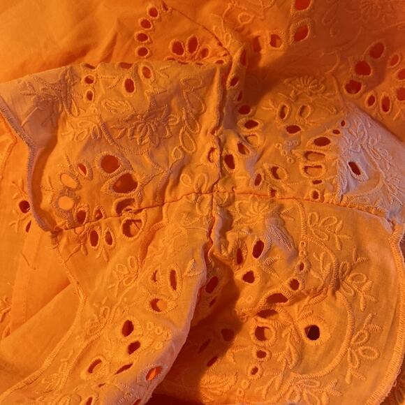 NWT Copper Key Romper Junior’s Size XL Eyelet Peach / Pink Spaghetti Straps - Picture 8 of 13